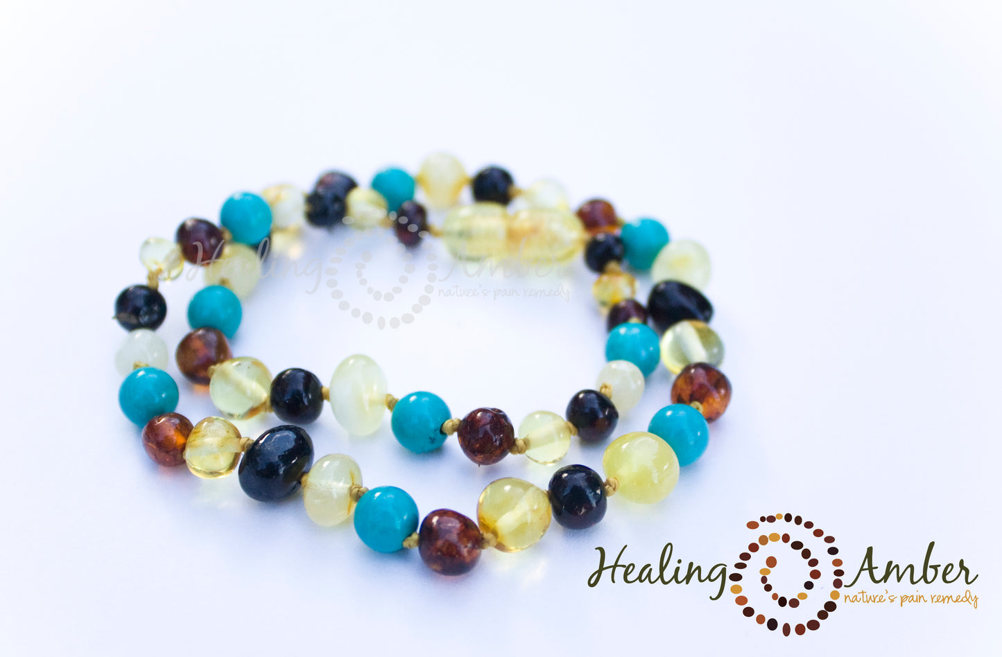 Multi Amber & Turquoise Gemstone-20 inch