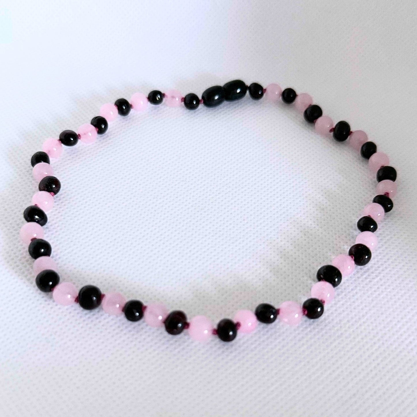 Molasses Amber & Rose Quartz-11 inch
