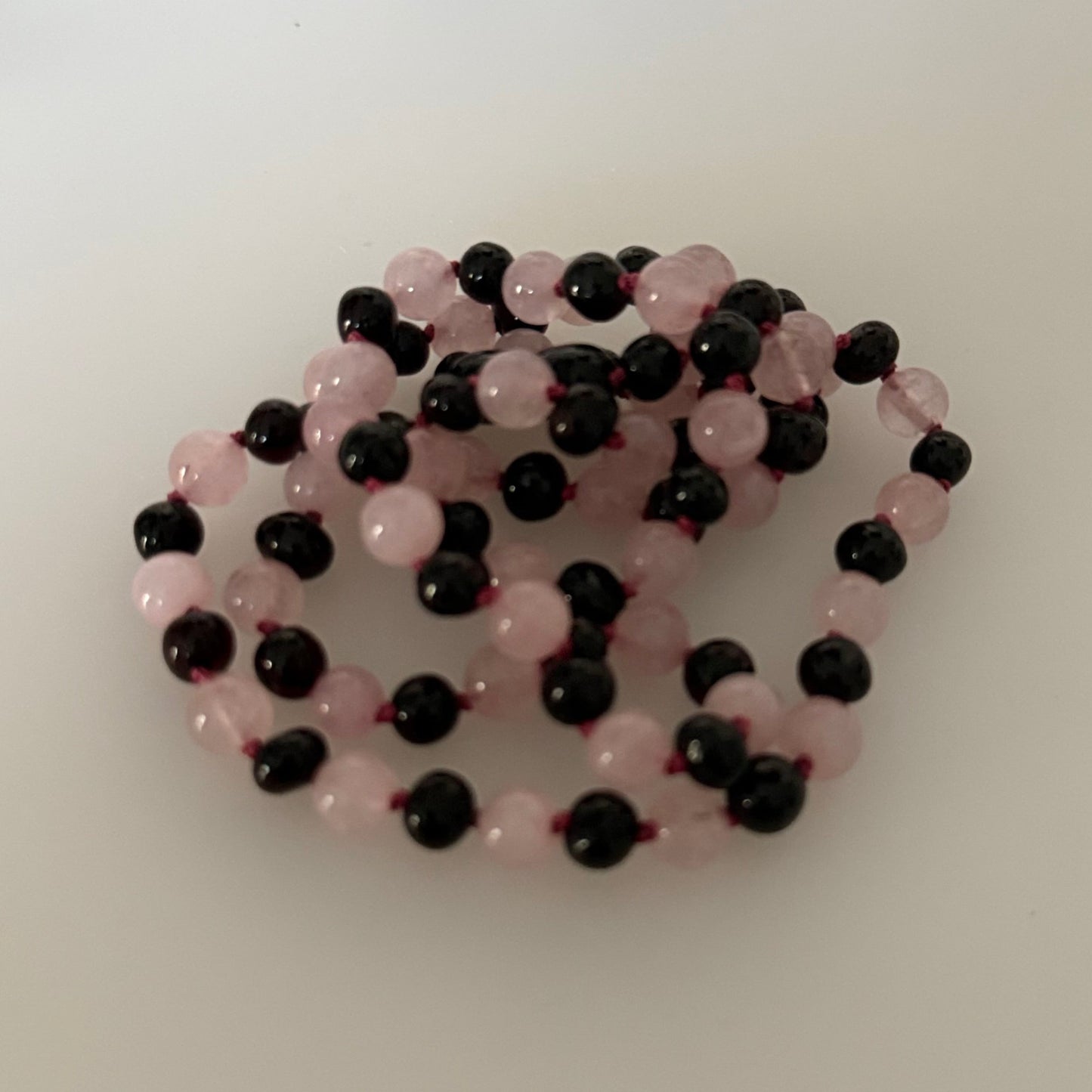 Molasses Amber & Rose Quartz-11 inch