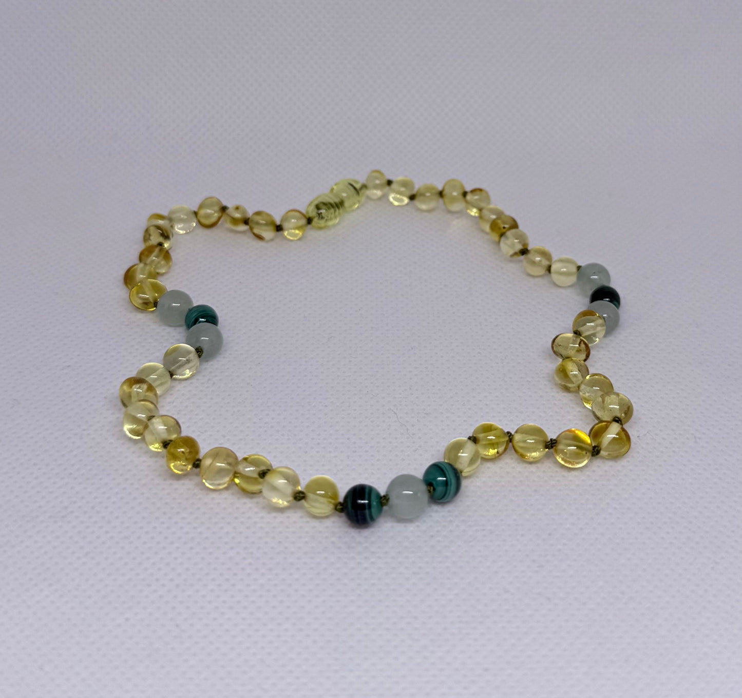 Gold Amber, Aventurine & Malachite-11 inch