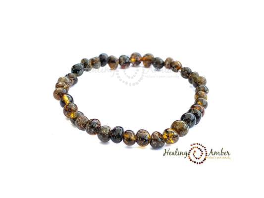 Molasses Olive Speckle-Circle-6.5" clasp